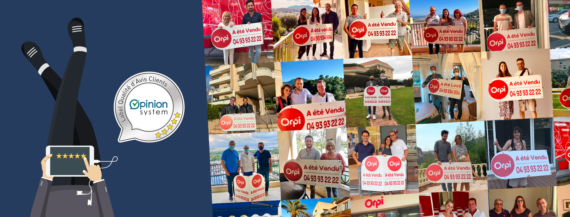 Avis clients agence immobilière Orpi Mandelieu